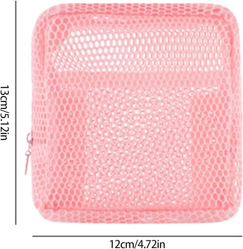 Rose Red Travel Storage Pouches For Cosmetics Sanitary Items Compact Portable Organizer - Image 5